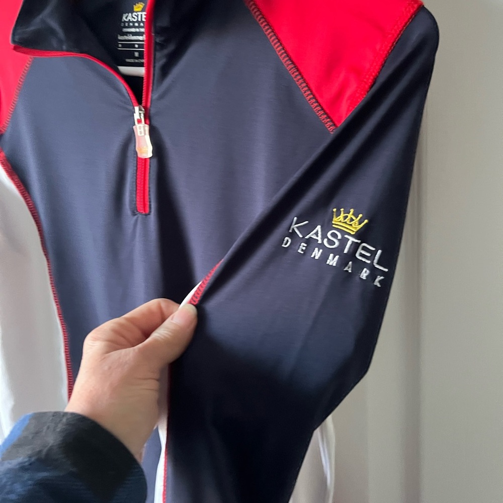 Kastel Red and Blue Quarter-Zip Pullover - Picture 4 of 5
